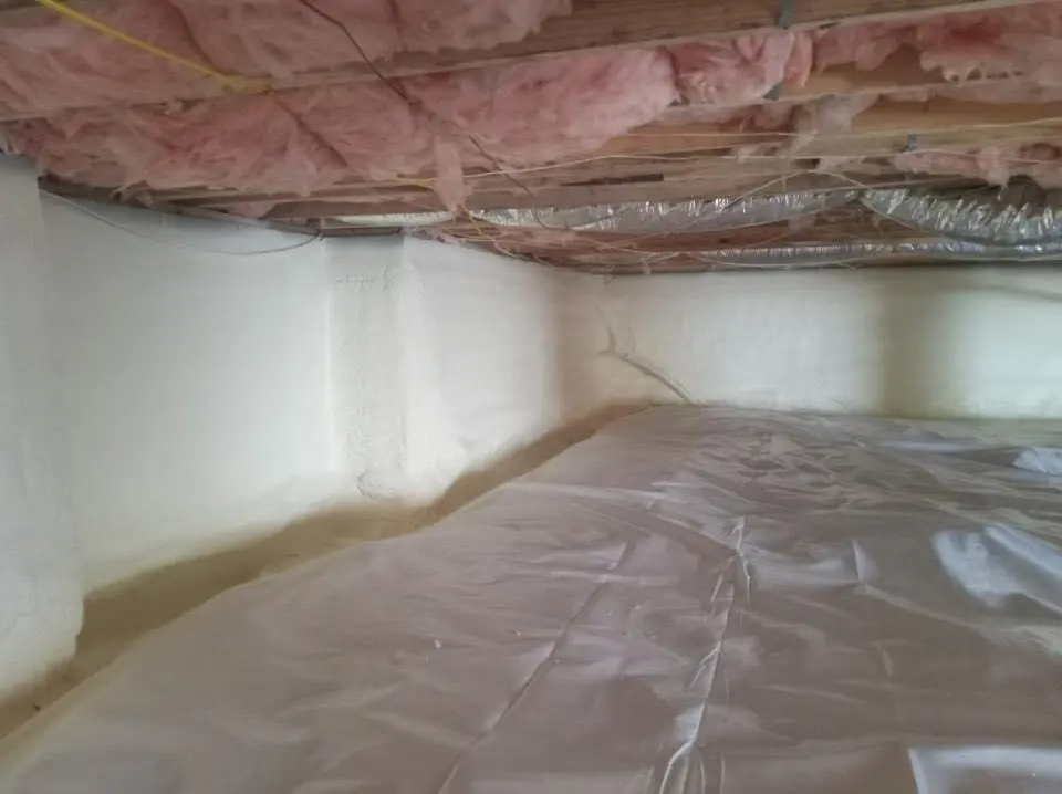 Crawl space encapsulation with closed-cell spray foam for Spray Foam Roofing in Port Huron